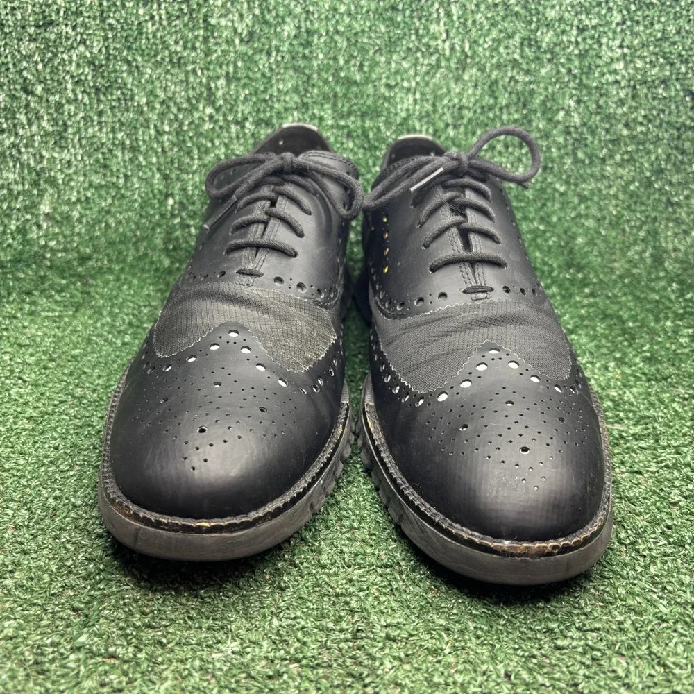 Cole Haan Zerogrand Wingtip Oxford Perforated Casual Dress Shoe Black‎ Mens 11 M